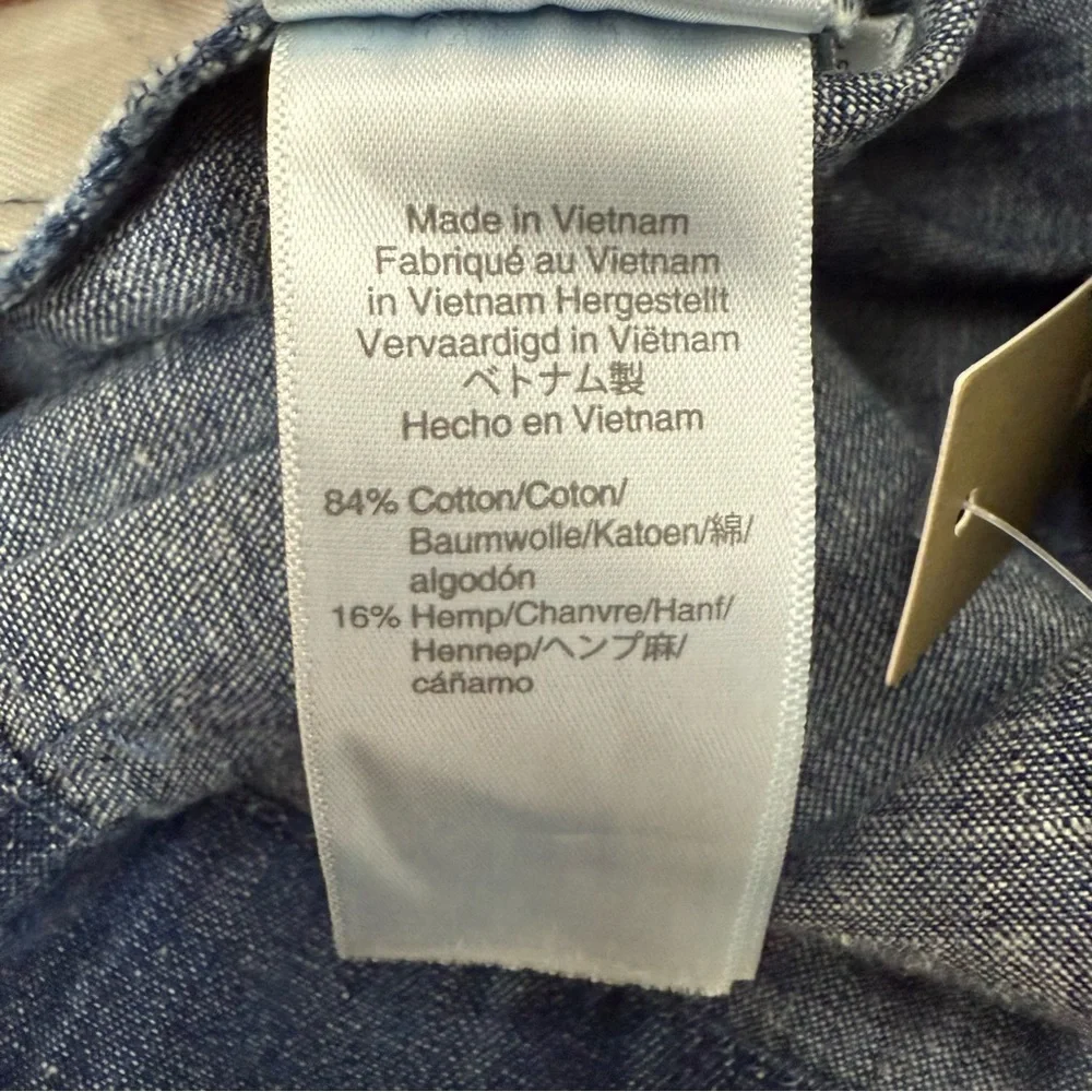J. Crew Chambray Paper Bag Waist Ankle Pants Size 4 NEW - Picture 12 of 13
